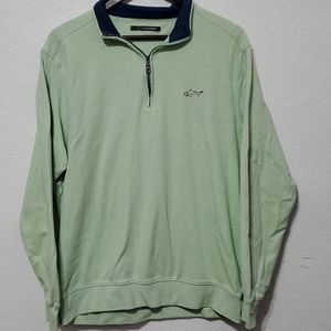 Greg Norman 3/4 Zip Long Sleeve Collared Top Sz L